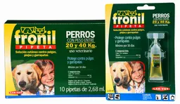 Antipulgas Y Garrapatas Perros 20 A 40 Kg Fipronil Pipeta Contra Pulgas Piojos Y Garrapatas Perros