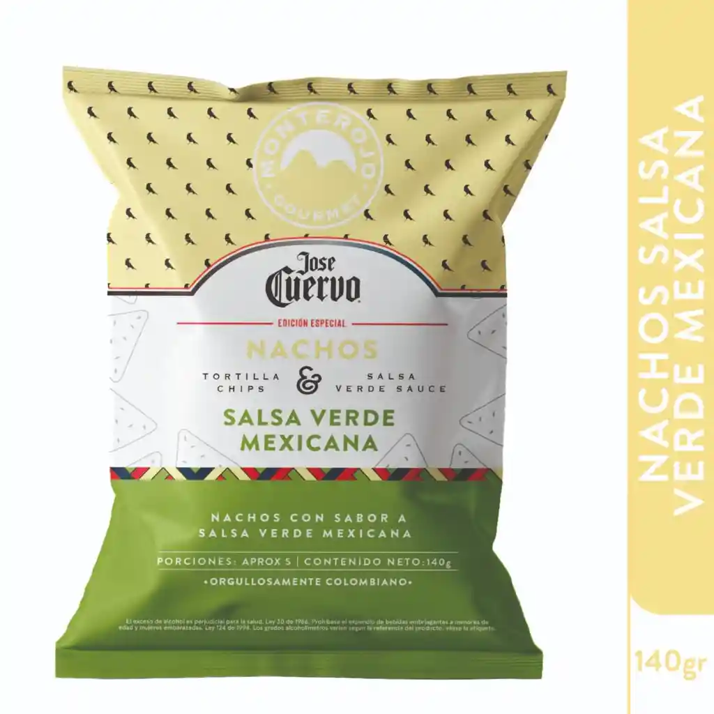 Nachos Jose Cuervo Salsa Verde Mexicana 140g