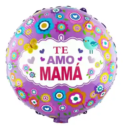 Glomo Metalizado Te Amo Mama 18"