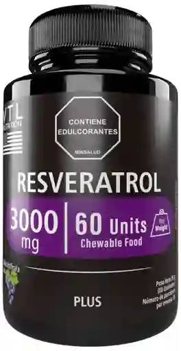 Resveratrol Salud Y Bienestar 3000mg X 60 Masticable