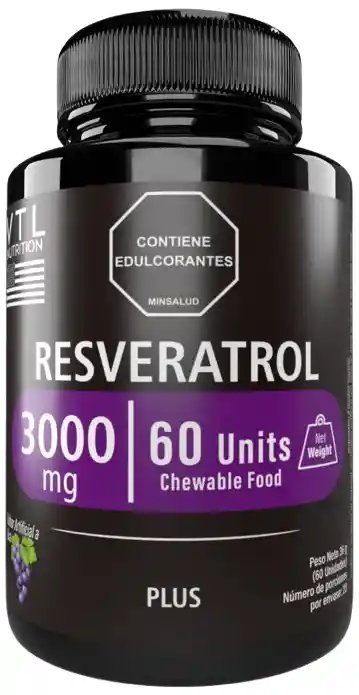 Resveratrol Salud Y Bienestar 3000mg X 60 Masticable