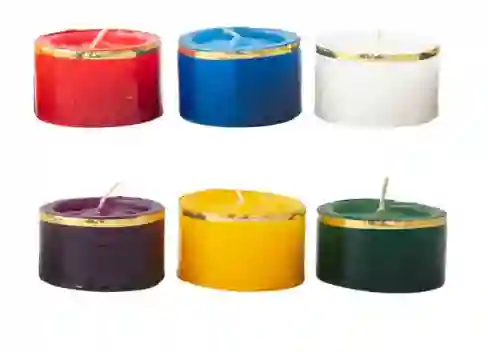 Vela Veladora Farol De Navidad, Multicolor X 12