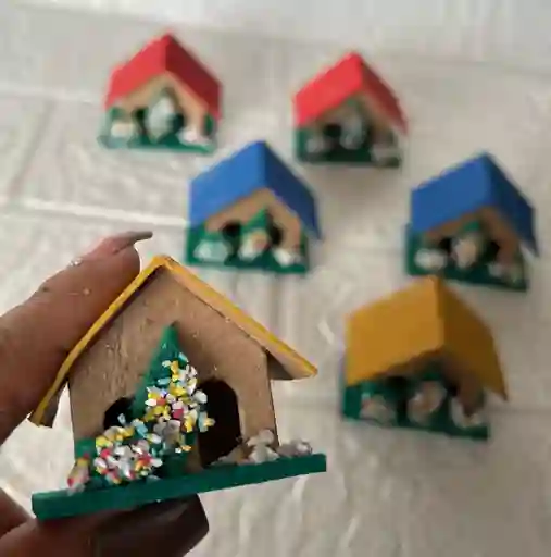 Casas Para Maqueta Mini X6 Unidades