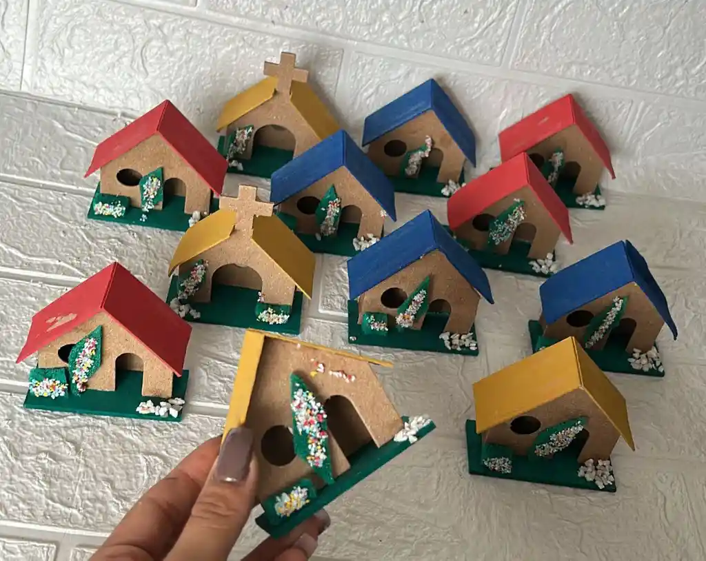 Casas Para Maqueta Mediana X12 Unidades