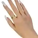 Anillo En Plata Ley 925 Con Decoración Bañada En Oro De 14k, Talla 7, Joyeria, Joyas.