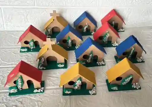 Casas Para Maqueta Grande X12 Unidades