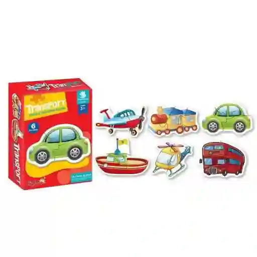 Rompecabeza 6 En 1-medios De Transporte