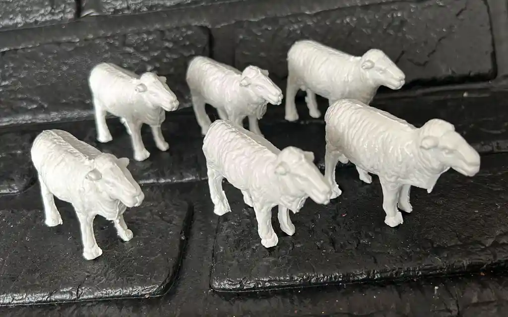 Animales Maqueta / Pesebre Oveja X6 Unidades