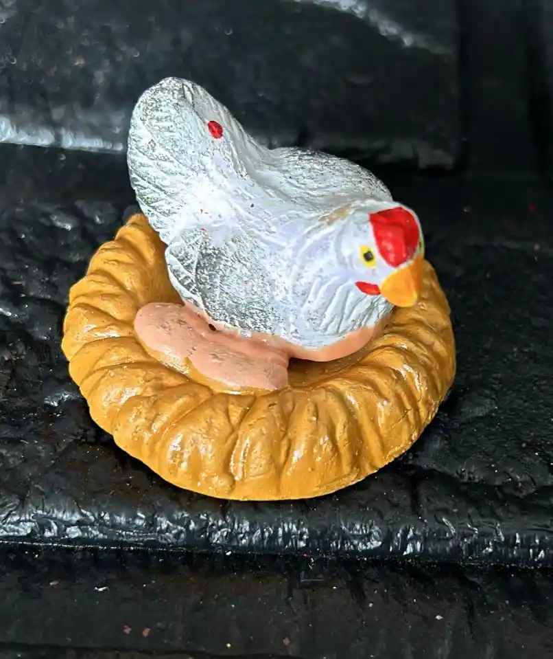 Animales Maqueta / Pesebre Gallina Ceramica