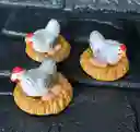 Animales Maqueta / Pesebre Gallina Ceramica X3 Unidades