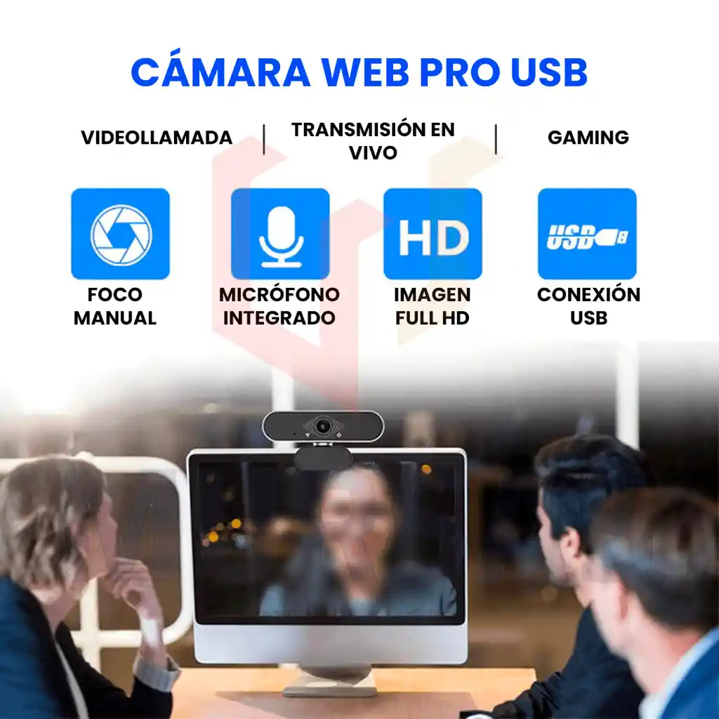 Cámara Web Pc Streaming En Vivos Gaming Clases Full Hd 1080p