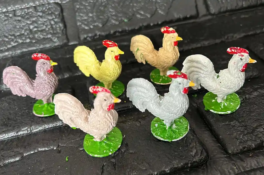 Animales Maqueta / Pesebre Gallo X6 Unidades