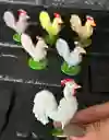 Animales Maqueta / Pesebre Gallo X6 Unidades