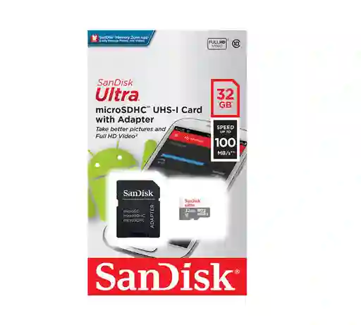 Tarjeta Memoria Microsd 32gb Sandisk Original Clase 10 Adaptador Sd