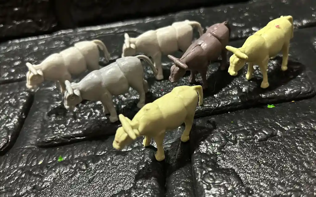 Animales Maqueta / Pesebre Vaca X6 Unidades