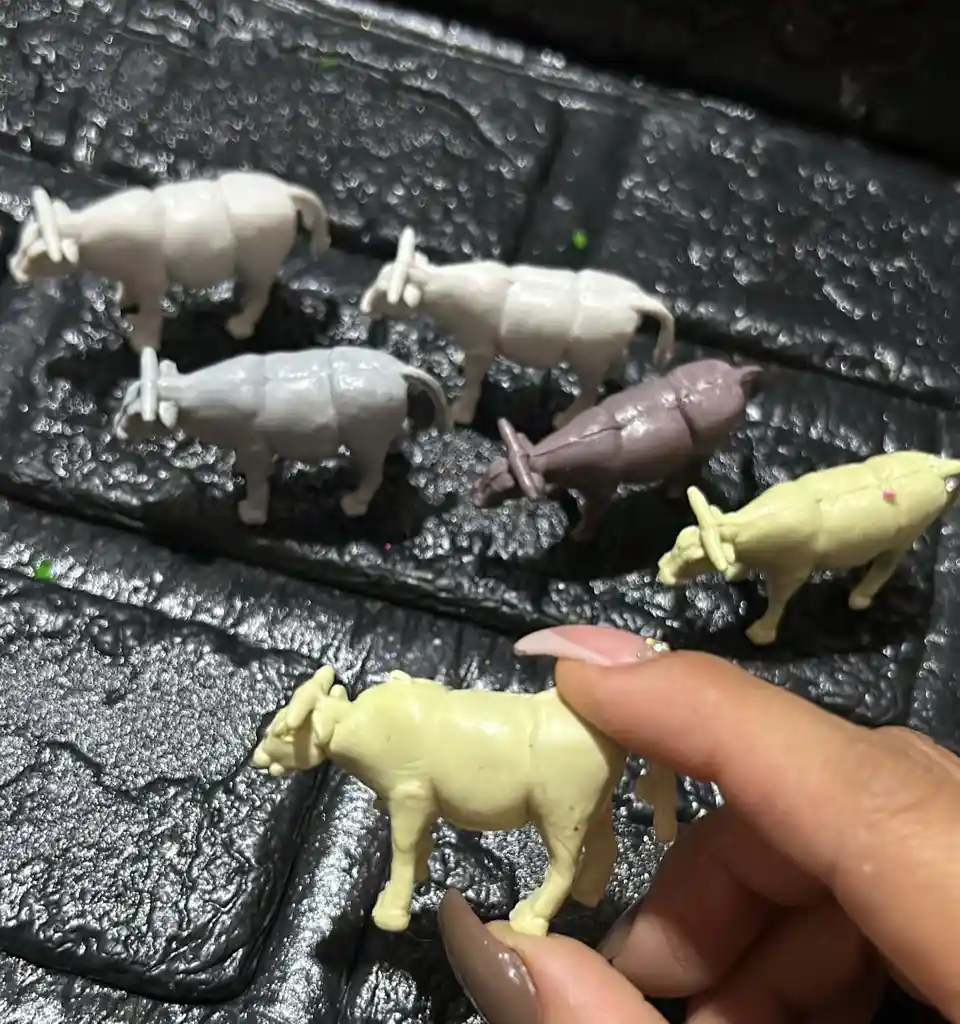 Animales Maqueta / Pesebre Vaca X6 Unidades