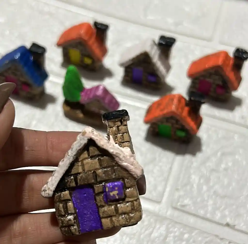 Casas Para Maqueta En Ceramica X6 Unidades