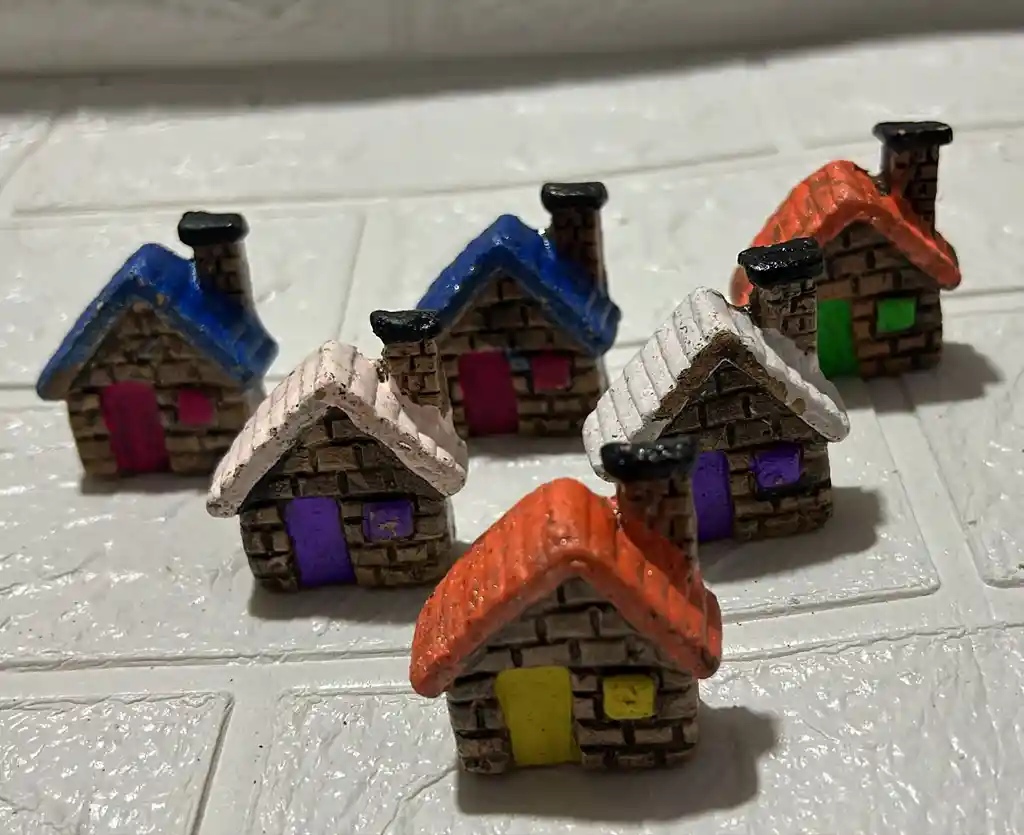 Casas Para Maqueta En Ceramica X6 Unidades