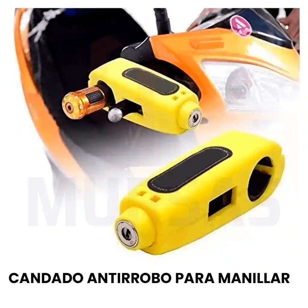 Seguro O Candado Para Manillar De Motos, Scooter, Bicicletas