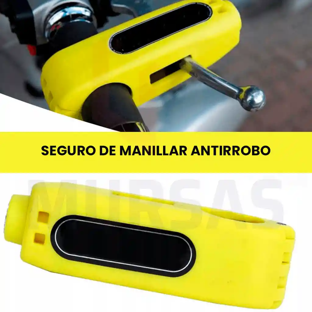 Candado Para Moto Manubrio Acero Seguridad Anti Robo 2llaves