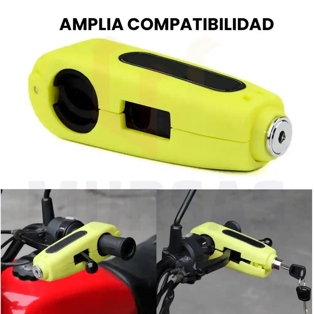 Candado Para Moto Manubrio Acero Seguridad Anti Robo 2llaves