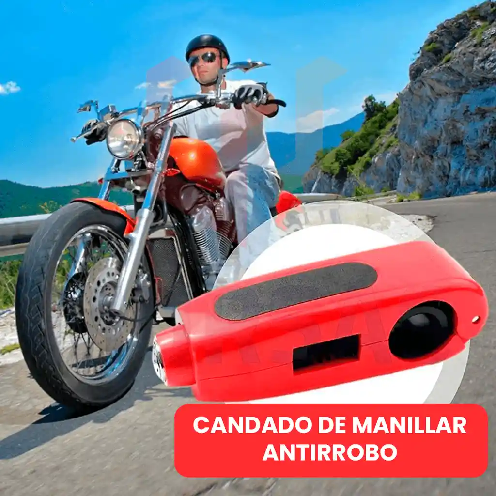 Candado Antirrobo Para Moto Y Bici Manillar Universal