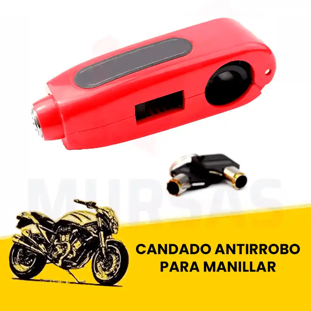 Candado Antirrobo Para Moto Y Bici Manillar Universal