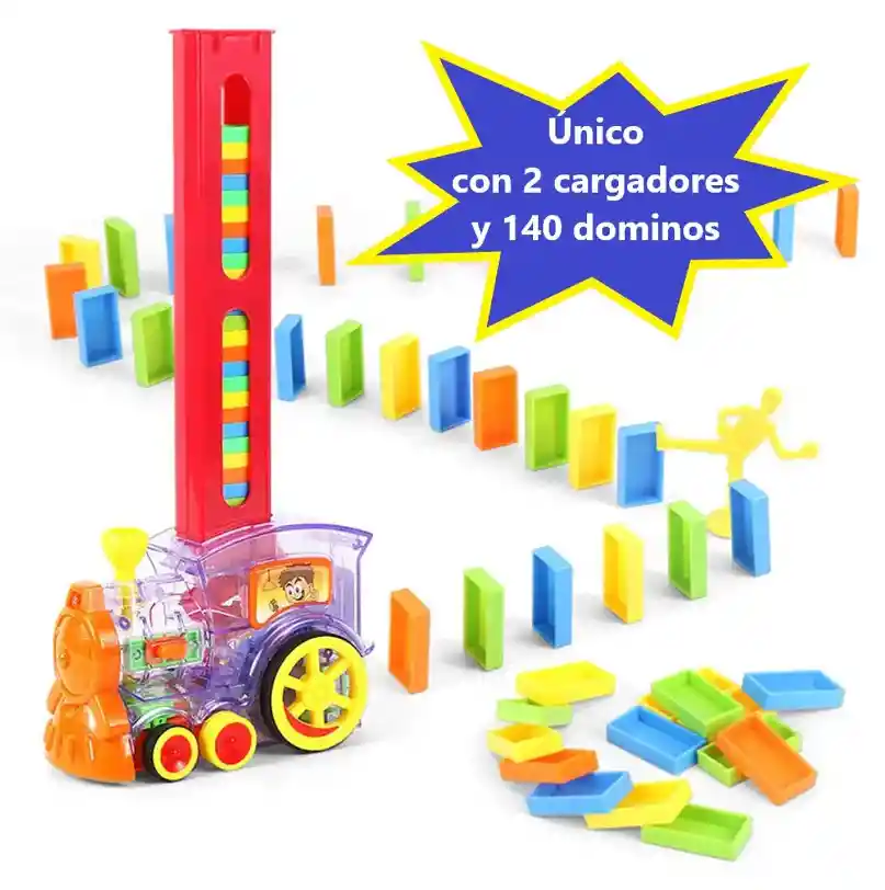 Juguete Tren Domino Electronico Automatico 60 Fichas Niños