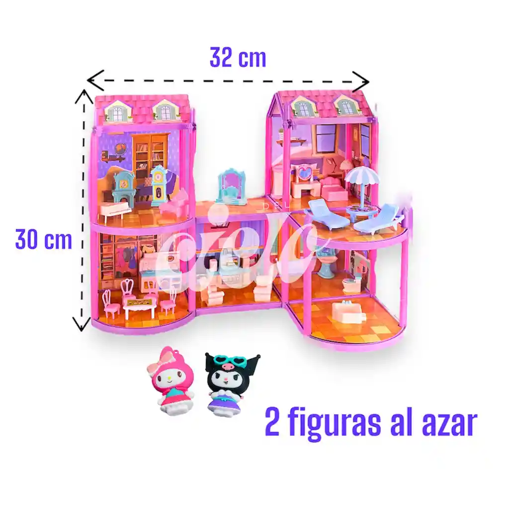 Mansión Casa Kuromi 139 Pcs Melody Niñas Accesorios Grande