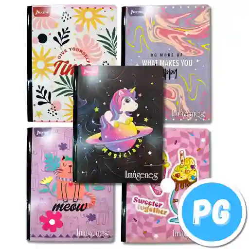 Cuaderno Norma Imagenes Cosido 100 Hojas Cuadriculado Motivo Mujer