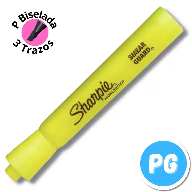 Resaltador Sharpie Neon Amarillo Punta Ancha Biselada - Unidad