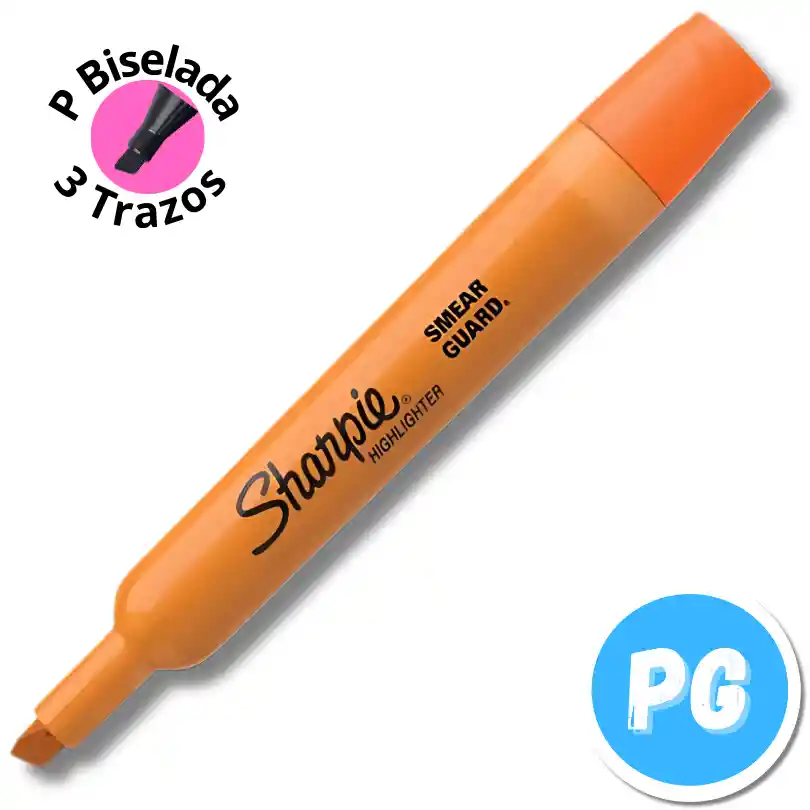 Resaltador Sharpie Neon Naranja Punta Ancha Biselada - Unidad