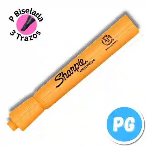 Resaltador Sharpie Pastel Naranja Punta Ancha Biselada - Unidad