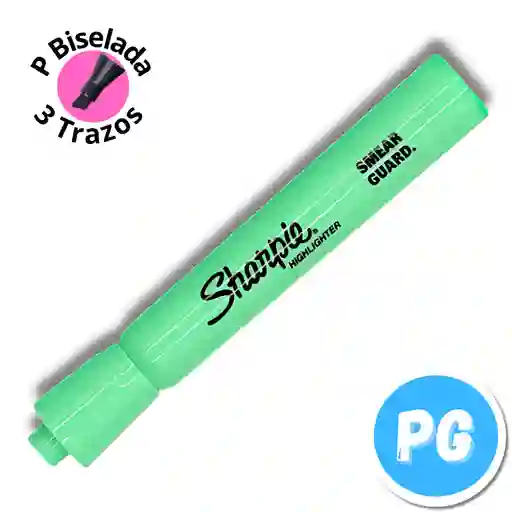 Resaltador Sharpie Pastel Verde Punta Ancha Biselada - Unidad