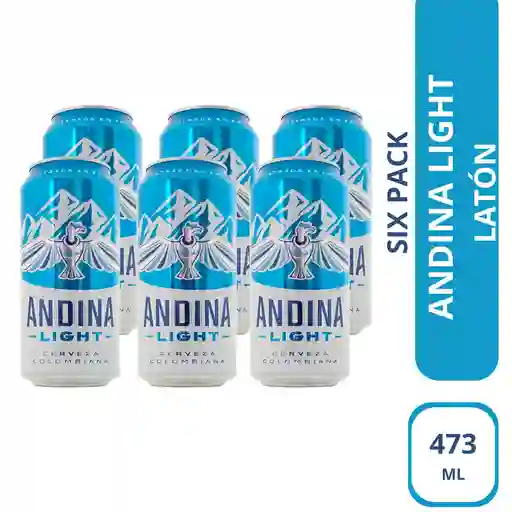 Cerveza Andina Light - Six Pack Lata X 473 Ml (latón)