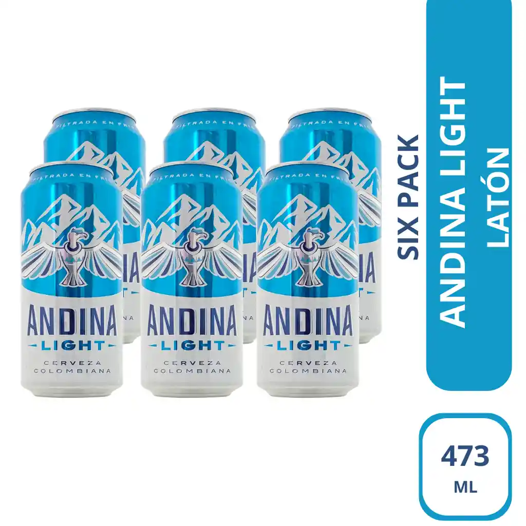 Cerveza Andina Light - Six Pack Lata X 473 Ml (latón)