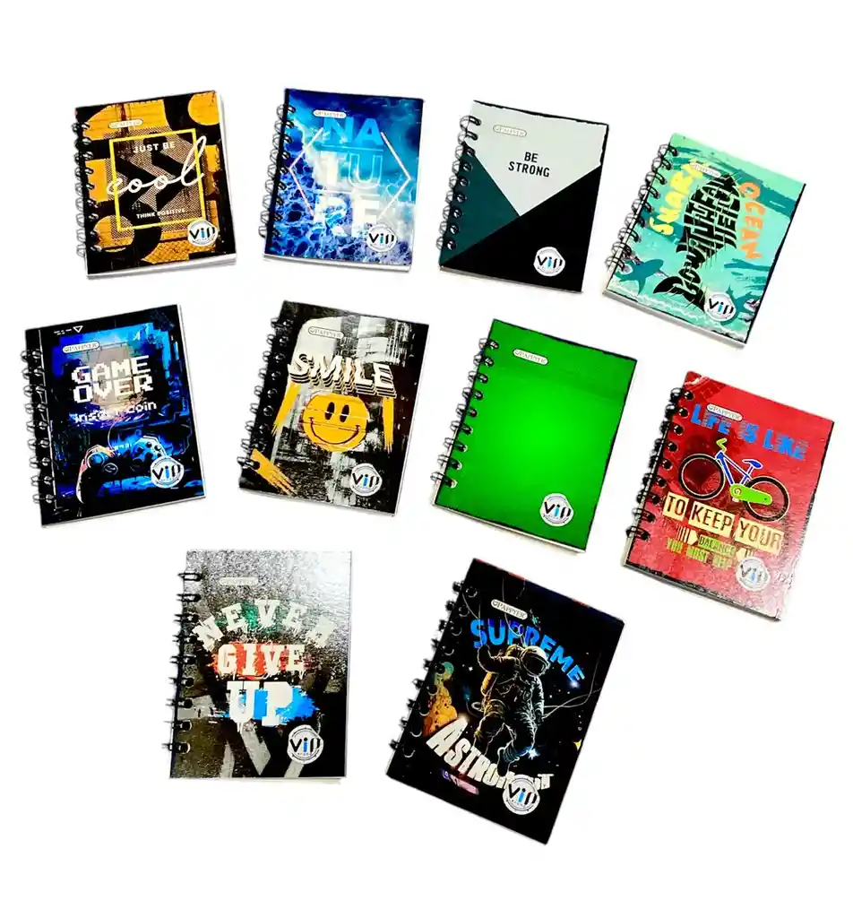 Cuaderno Mini Agenda Argollado Hombre 70 Hojas Cuadriculada