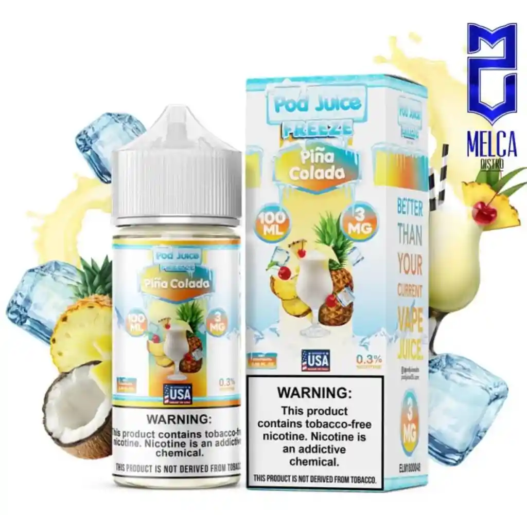 Esencia Sal De Nicotina Pod Juice Freeze 55mg (piña Colada)