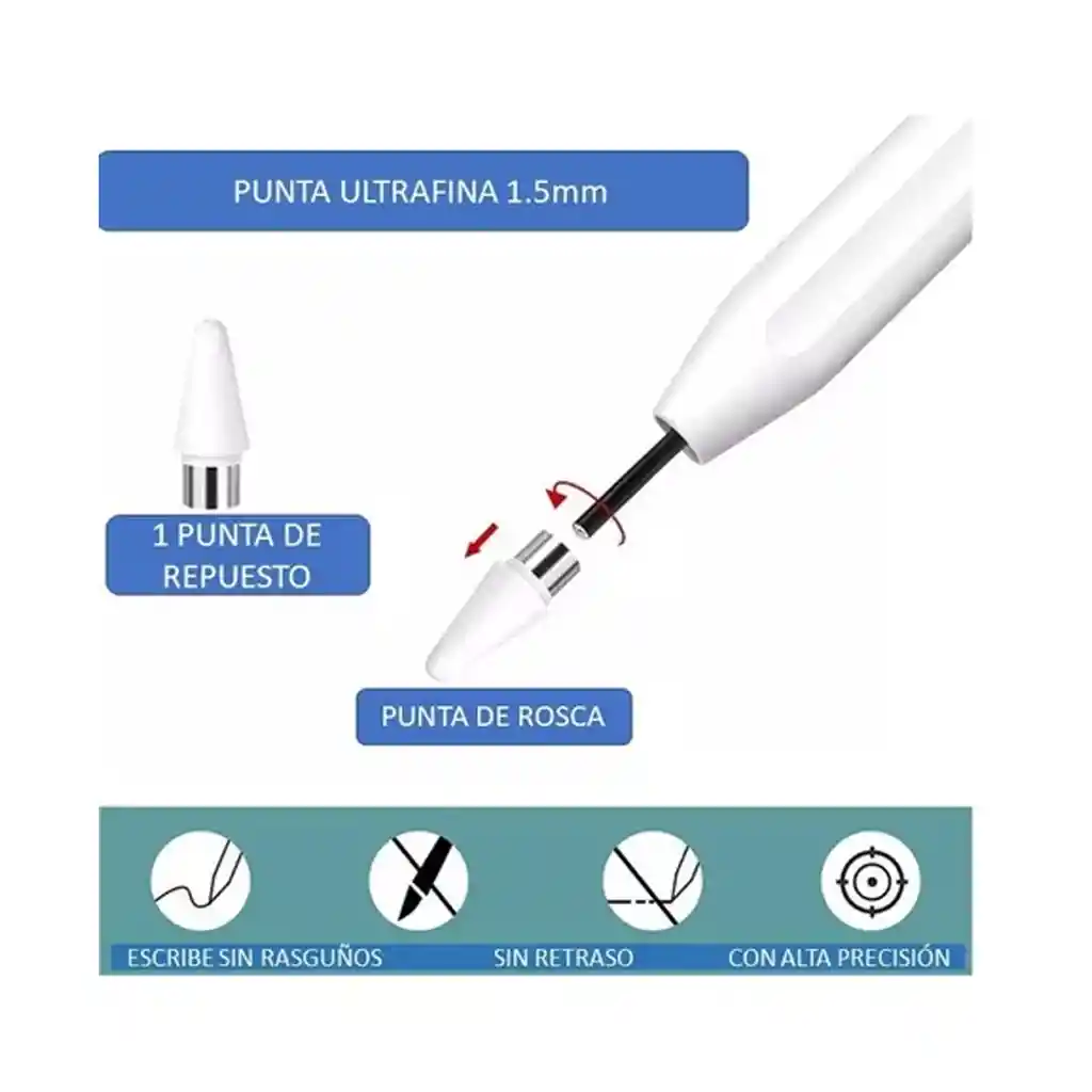 Lápiz Universal Stylus Pencil Óptico Compatible Android, Ios