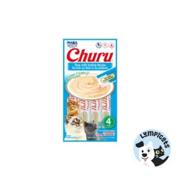 Inaba Cat Snack Churu 4 Piezas - Tuna With Scallop - Atun Y Vieira 56 Gr