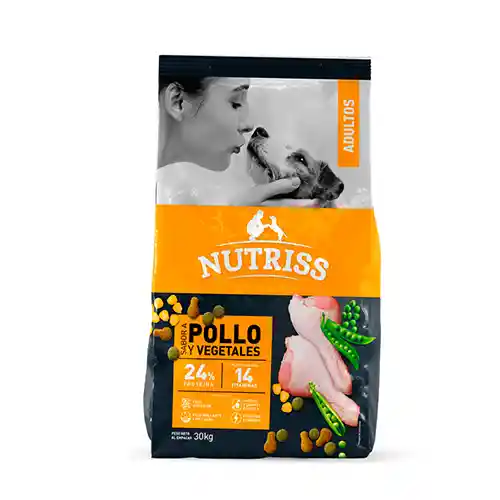 Nutriss Alimento Para Perro Adulto Pollo Y Vegetales 20kg