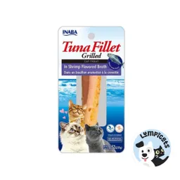 Inaba Cat Snack Grilled Tuna Fillet - In Shrimp Flavored Broth - Camaron 15 Grinaba Cat Snack Grilled Tuna Fillet - In Shrimp Flavored Broth - Camaron 15 Gr