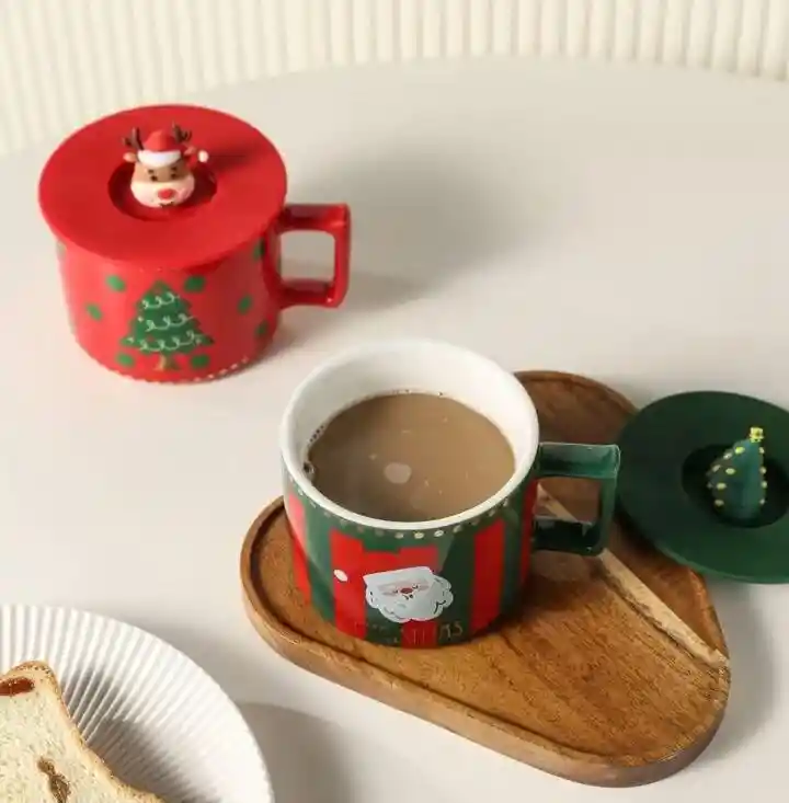 Navidad Mug O Taza Navideña Con Tapa