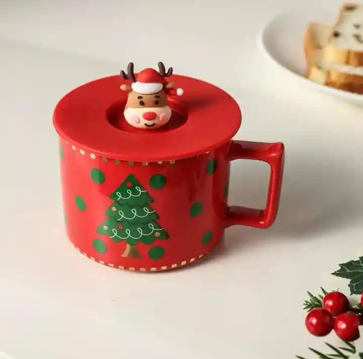 Navidad Mug O Taza Navideña Con Tapa