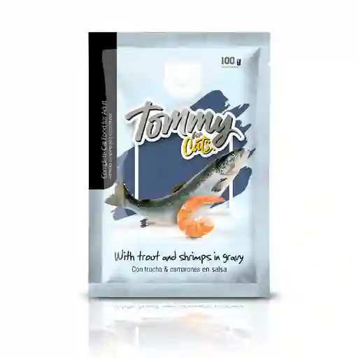 Alimento Húmedo Tommy Pouch Gato Trucha-camarón 100gr