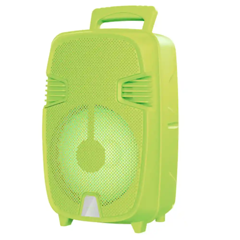 Cabina De Sonido Recargable 8 Pulgadas Bluetooth Fm Gts-2076 Verde