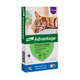 Advantage Tratamiento Antipulgas Para Gato 4-8 Kg (0.8 Ml)