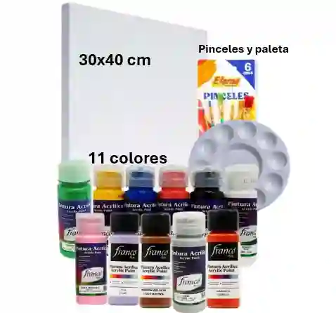 Kit Pintura Acrilica Yo Soy Artista Plus Franco Arte