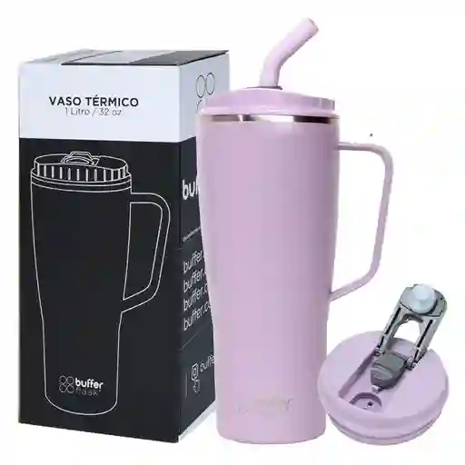 Vaso Mug Termico Agua Cafe Frio Calor 1 Lt Buffer Acero Inox