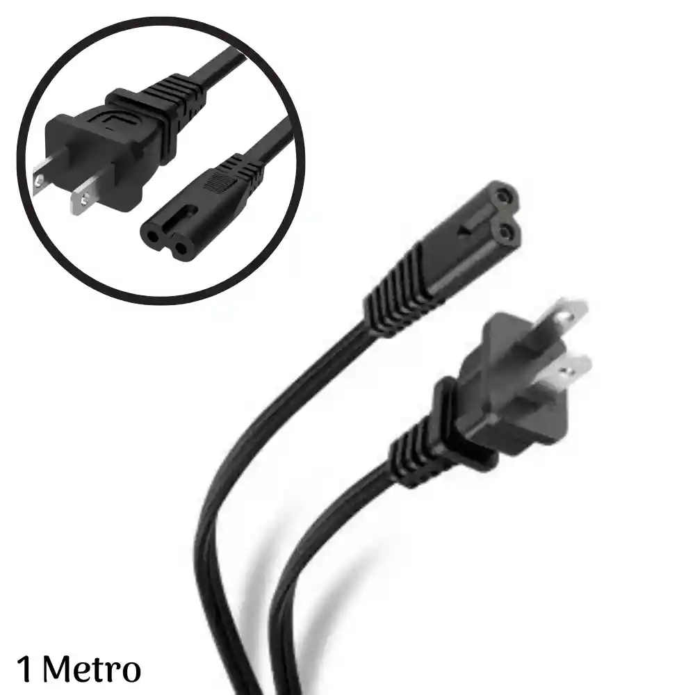 Cable De Poder Tipo 8 - 1 M Para Grabadora,impresoras,tv